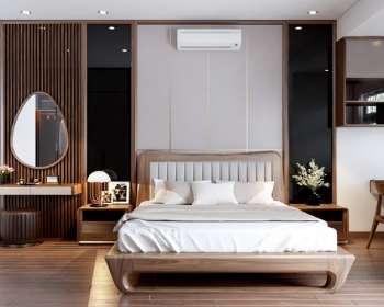 Giường ngủ gỗ óc chó cao cấp cho phòng ngủ GN003